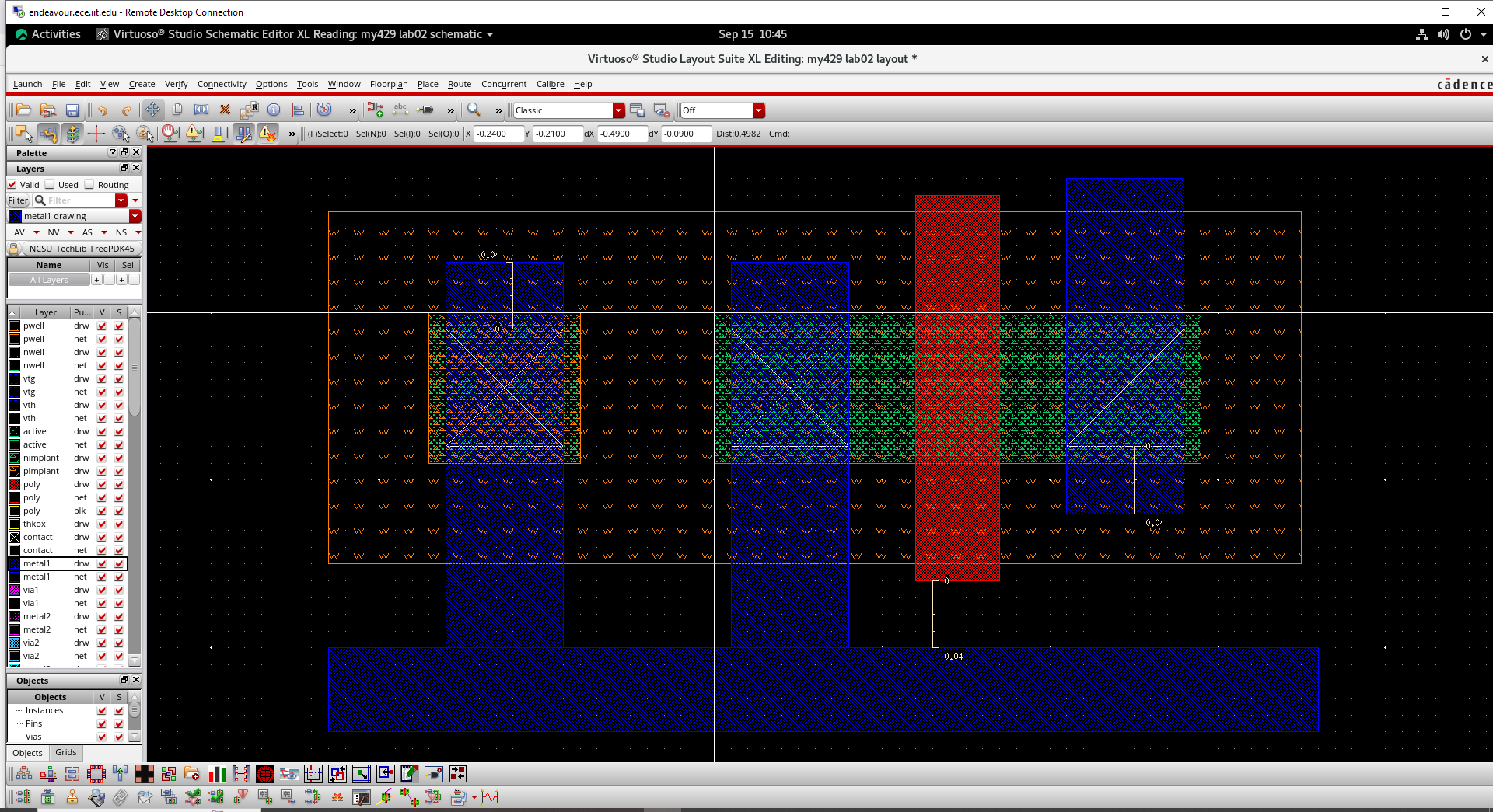 NMOS Metal1 ground